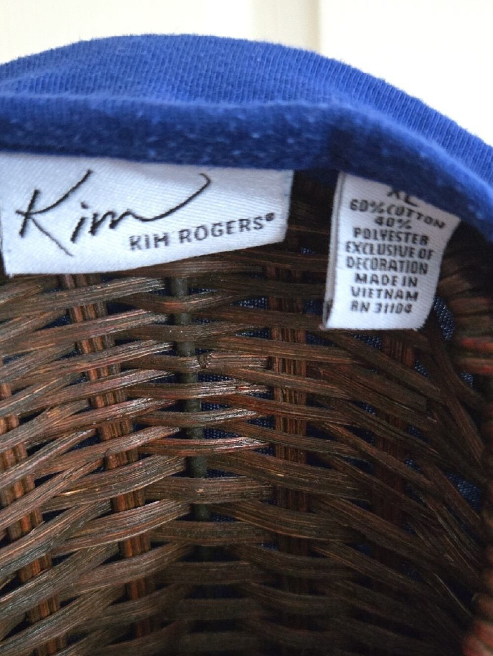 Kim Rogers Deep Blue Knit Snowman Top-XL - Picture 2 of 8